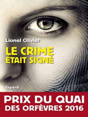 cover image of Le crime était signé